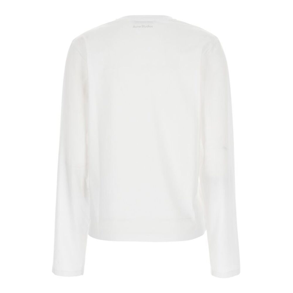 Acne Studios Women White Long-Sleeved T-Shirt With Logo On Back In Cotton Woman - Picture 2 of 3